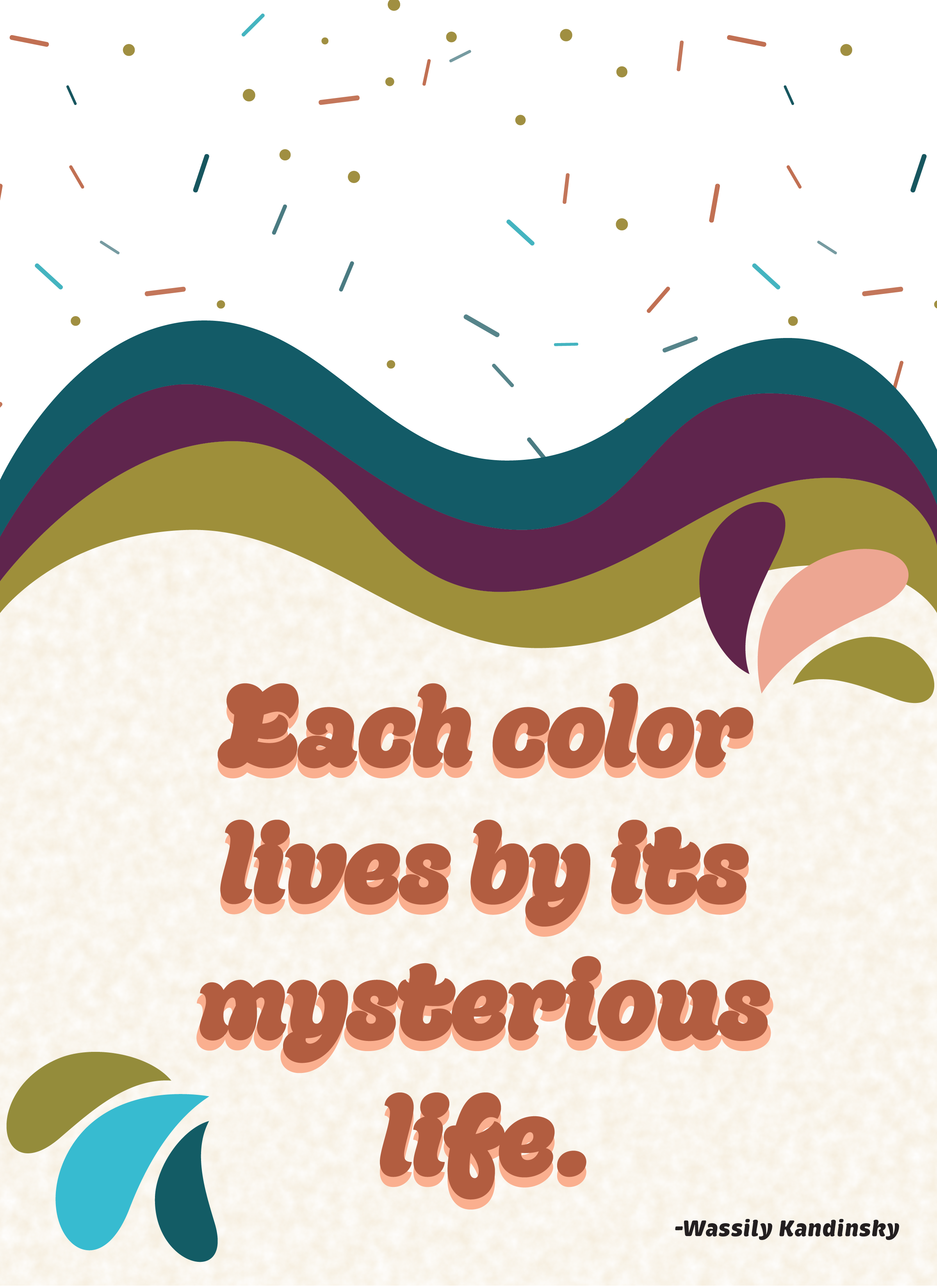 Monochromatic Color Theory Poster